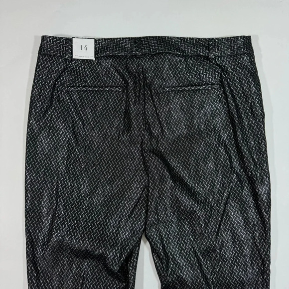 New White House Black Market The Slim Ankle Pants Metallic Black - Picture 3 of 9